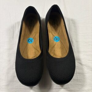 Dearfoams Ballet Flats Womens 10 Black Pre-Owned